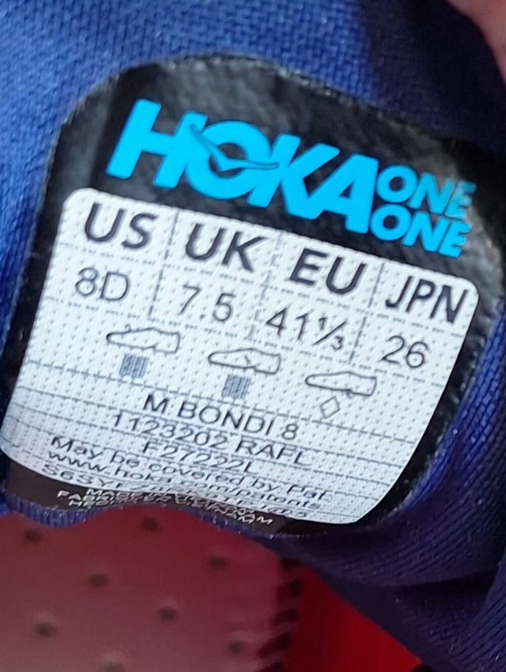 HOKA Bondi 8 Men's Red & Yellow  Size 8D - Picture 12 of 12